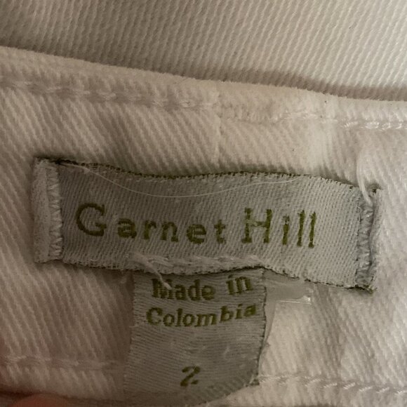 Garnet Hill Classic 5-Pocket Slim Straight Jeans Sz 2 (29x30") White #180i - Picture 9 of 11